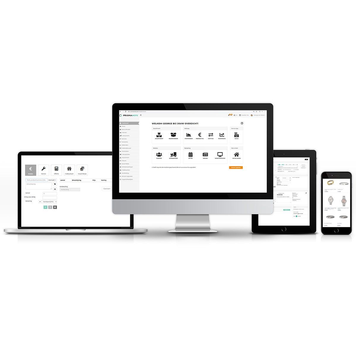 Warenwirtschaft, Webshop Prismanote Kassensysteme